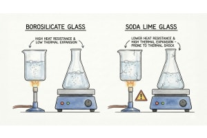 Borosilicate Glass vs Soda Lime Glass: Mana yang Lebih Baik untuk Laboratorium?