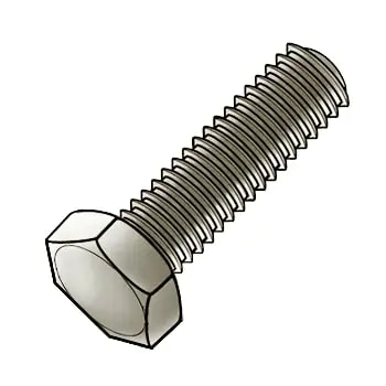 Hexagonal Bolt Aluminium, Kuningan, Titanium, Dll