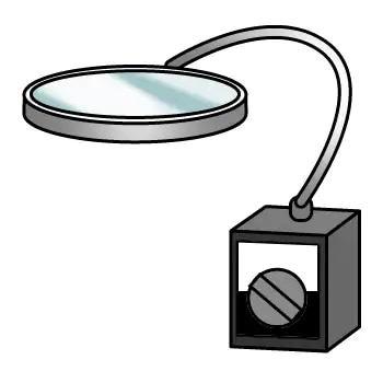 Kaca Pembesar Berdiri