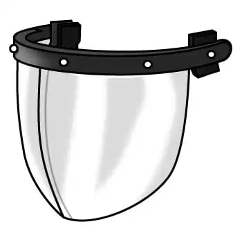 Pelindung Wajah - Dipasang di Helm