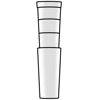 Common Rubbed Diameter Difference Tube