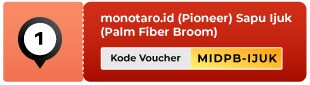 monotaro.id (Pioneer) Sapu Ijuk (Palm Fiber Broom) 1pc