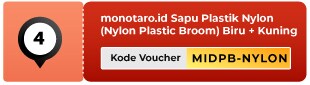 monotaro.id Sapu Plastik Nylon (Nylon Plastic Broom) Biru + Kuning 1pc