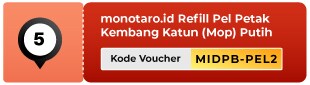 monotaro.id Refill Pel Petak Kembang Katun (Mop) Putih 1pc
